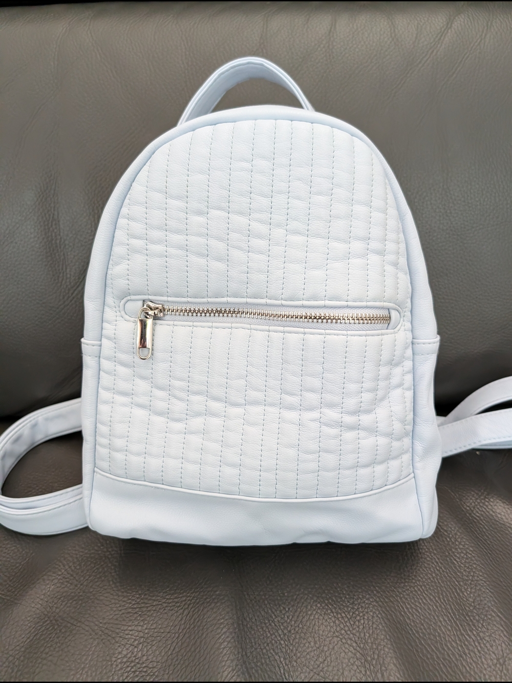 wild fable White Quilted Mini Backpack